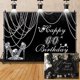 thumbnail image 1 of FONDO shensu 2,7 × 1,8 m 60.º Cumpleaños Negro y Plateado, 1 of 5