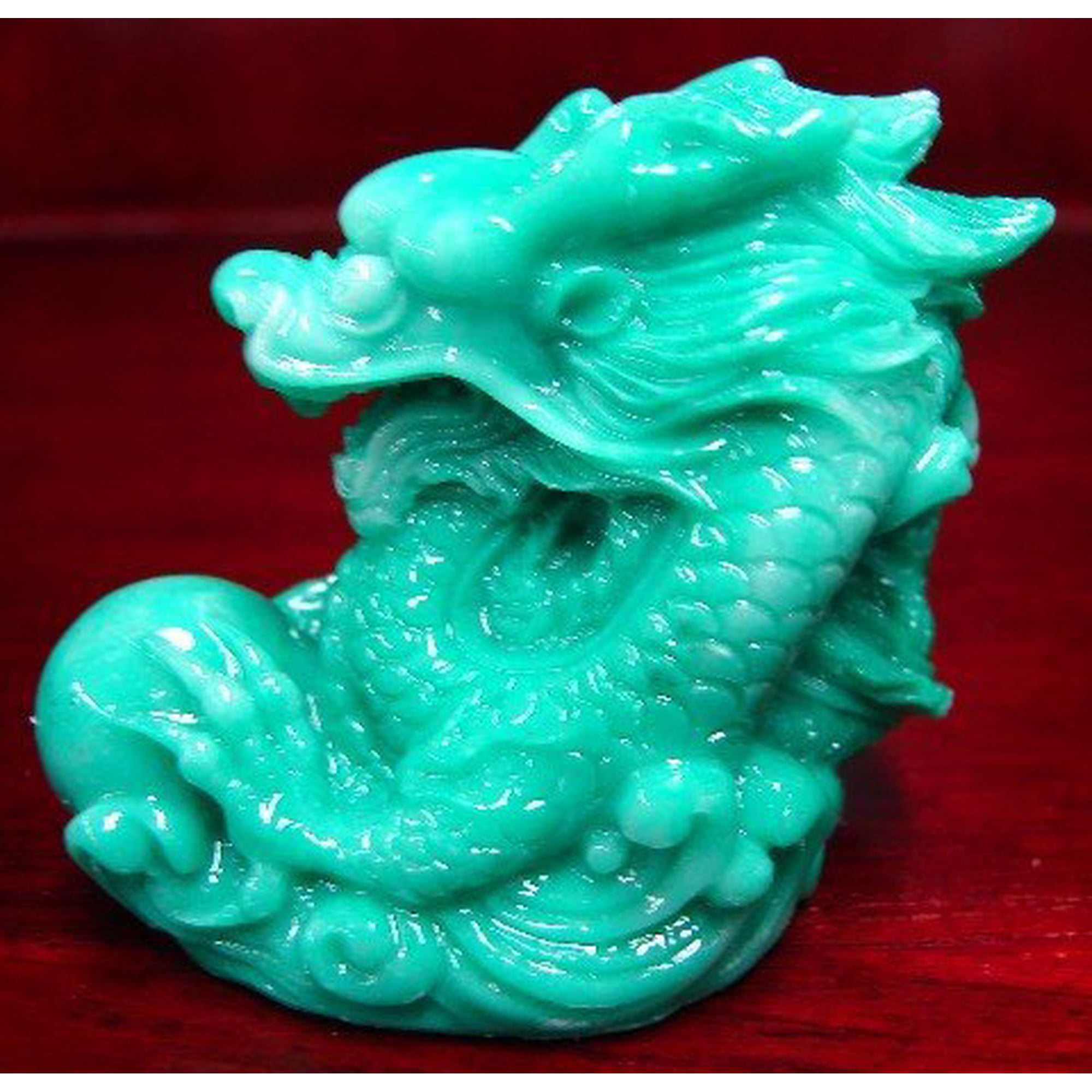 Feng Shui Import - Estatua De Dragón Del Zodíaco Chino Feng Shui, Color Verde Importado, 7,62 Cm