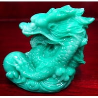 Feng Shui Import - Estatua De Dragón Del Zodíaco Chino Feng Shui, Color Verde Importado, 7,62 Cm