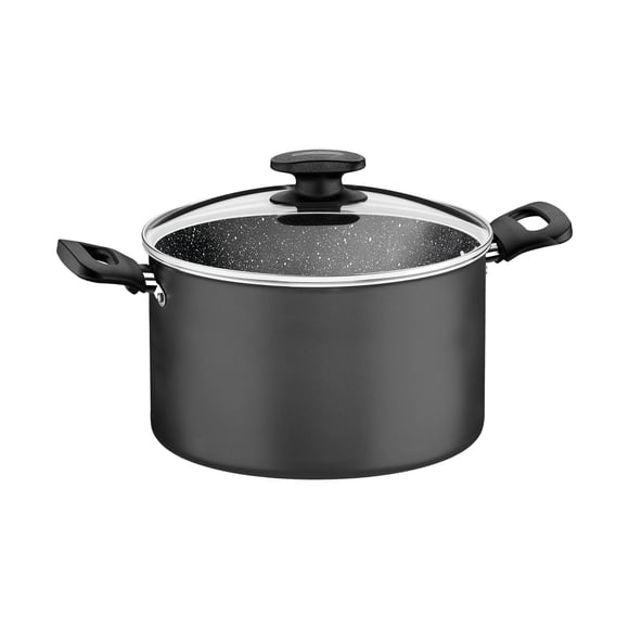 Olla Alta Tramontina en Aluminio con Revestimiento Interno y Externo Antiadherente Starflon Max Grafito 24 cm 7,9 L