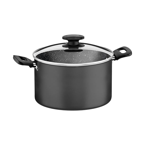 Olla Alta Tramontina en Aluminio con Revestimiento Interno y Externo Antiadherente Starflon Max Grafito 24 cm 7,9 L