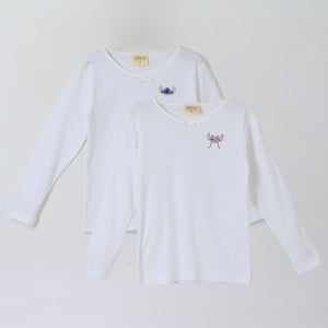 Disney - Bipack Camiseta Escolar Niña Manga Larga Blanco Lilo Stitch