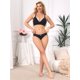 thumbnail image 2 of INSPIRE CHIC Bragas de Satén de Cintura Baja para Mujer con Encaje Floral Talla X-Large Negro, 2 of 4