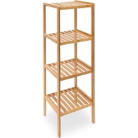 Wakshome - Estante Organizador De Bambu Mueble Para Hogar Cocina Baño Alto 4 Niveles