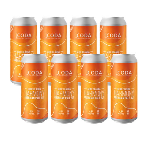 Cervecería Coda - 8 Latas Cerveza Artesanal Coda Harmony -