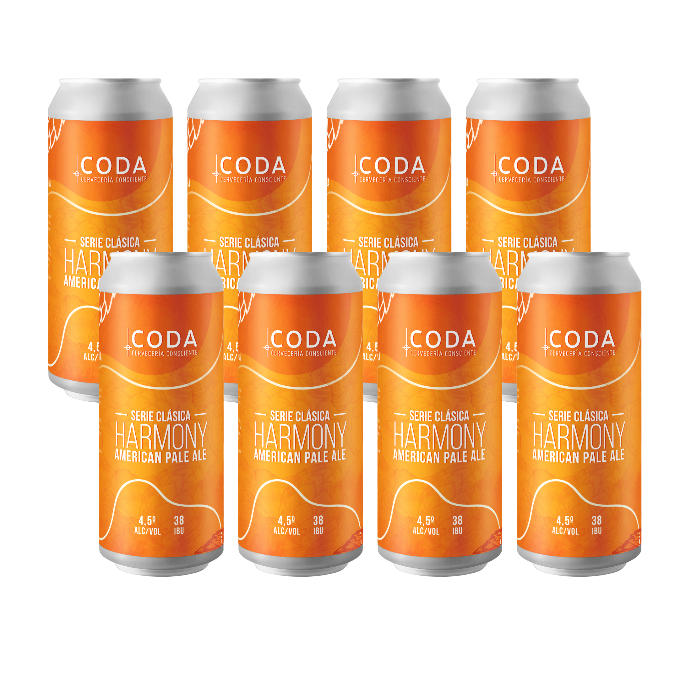 Cervecería Coda - 8 Latas Cerveza Artesanal Coda Harmony - American Pale Ale