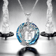 thumbnail image 2 of Collar Árbol de la Vida con Inicial A-Z Azul, 2 of 3