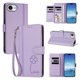 thumbnail image 2 of Funda Cartera Trébol para iPhone 17e/iPhone 16e con Ranuras Tarjetas y Carga Inalámbrica Morado claro, 2 of 6