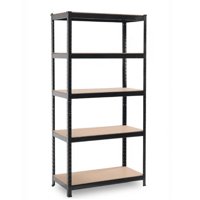 Metalbrein - Estante Metálico 186X90X40 Negro - 5 Niveles