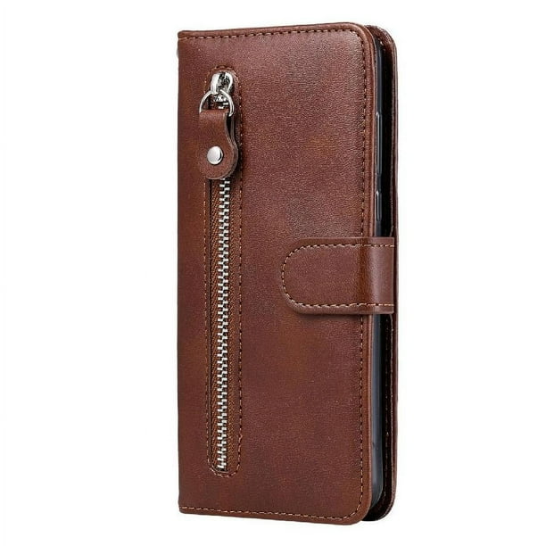 Funda con Cremallera para OPPO Reno 8 Pro Plus 5G, Carcasa Cartera de Cuero PU con Soporte y Tarjetero
