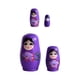 thumbnail image 2 of Muñeca Matryoshka, Juguete de Decoración, Pack de 4, Color Violeta, 2 of 3