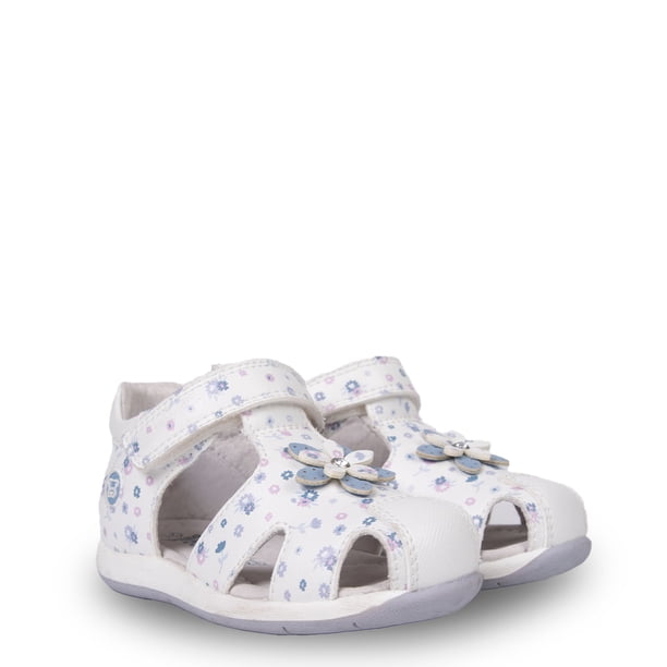 Sandalia Bebé Niña Floral Cerrada con Velcro Celeste Pillin