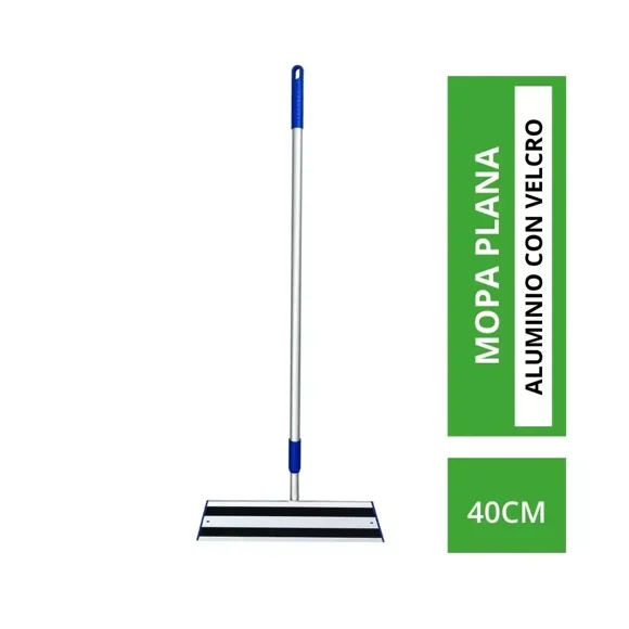 Mango De Aluminio Para Mopa Plana Con Velcro De 40 Cm