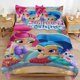 thumbnail image 1 of Shimmer And Shine Cartoon Bedding Sets Ultra Soft Skin-Friendly Duvet Cover 3 Piece, Cute Comforter Cover Bed Set for Boys Girls Kids, 1 of 5