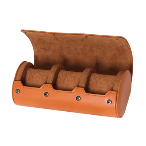Magideal - Estuche De Exhibición De Relojes, Caja Enrollable, Sólida, Anticaída, Liviana, Compacta, Con 1/2/3 Ranuras, Organizador De Relojes De Pulsera Para El