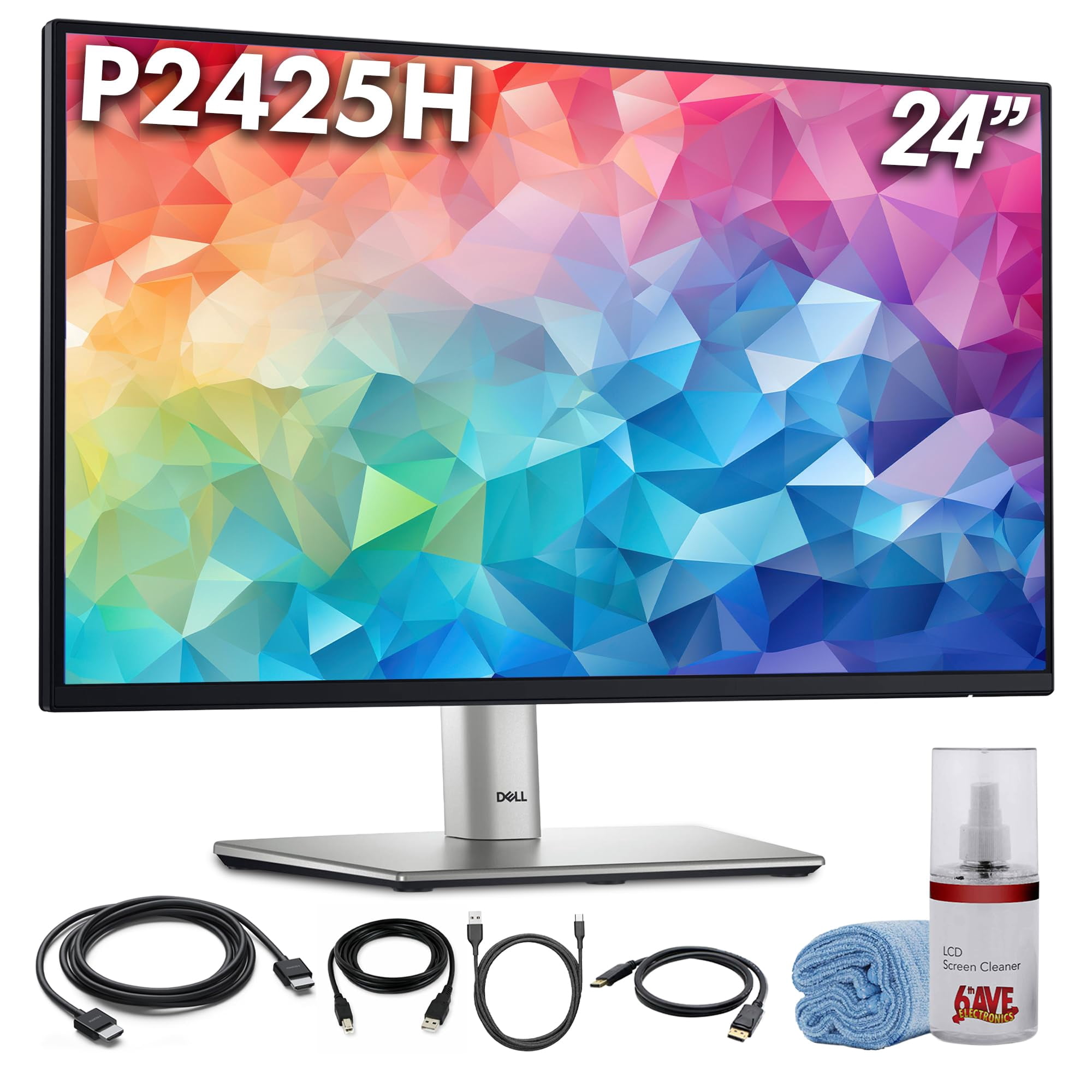 Monitor Dell P2425h, 24 Pulgadas, Fhd, 100 Hz, Ips, 1920 X 1080, Hdmi/dp/usb-c