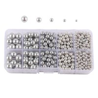 Bothyi - Cuentas De Perlas Artificiales Sin Agujero 4/5/6/8/10Mm Para Sombreros Ropa De Dispersión De Mesa Gris