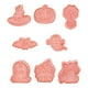 thumbnail image 2 of Cortadores de galletas de Halloween, moldes prensables con 8 formas de dibujos animados en 3D: calabaza, murciélago, fantasma, araña, sombrero de bruja, gato, lápida y castillo. Ideal para hornear, 2 of 8