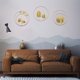 thumbnail image 2 of Decoración de pared de metal dorado, 3 piezas, hojas de pared colgantes, decoración con marco, hojas doradas, esculturas de pared de hierro, hojas de palma de ginkgo, hojas de monstera, decoración de, 2 of 7