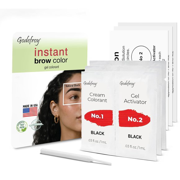 Color de Cejas Godefroy Negro Natural - 3 Aplicaciones