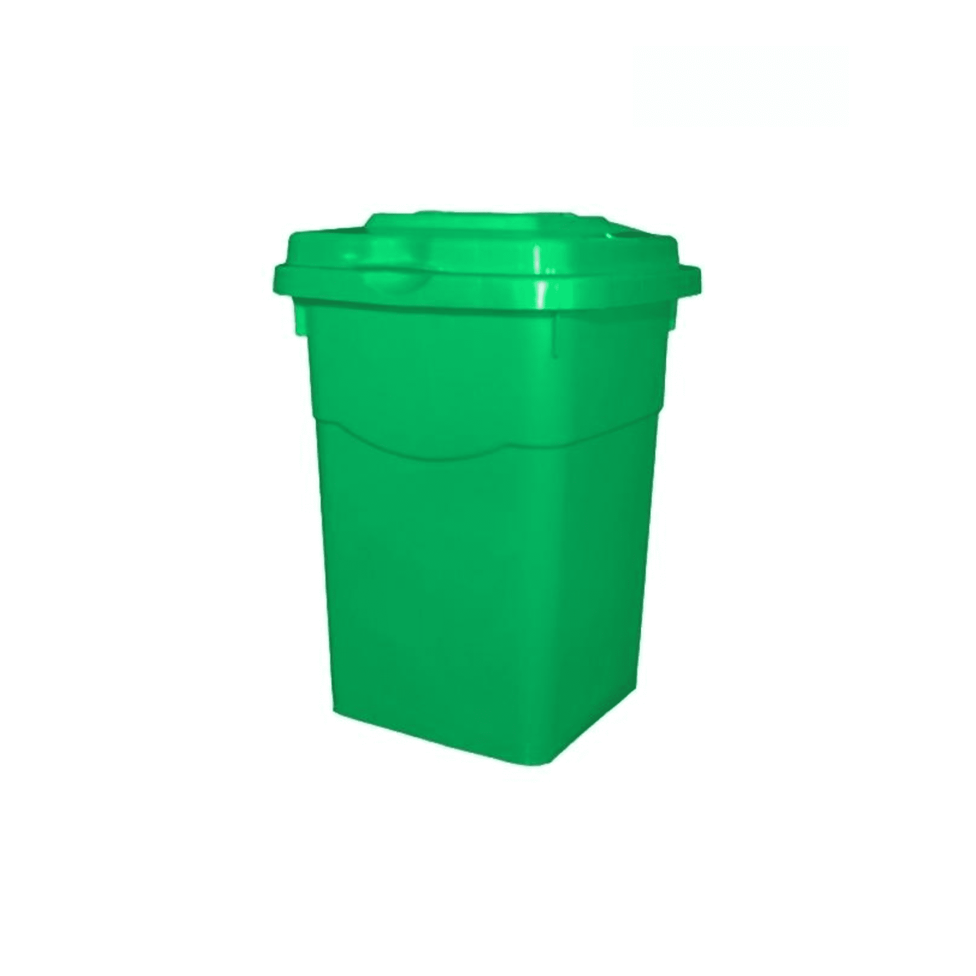 Industrial Partner - Basurero Plastico Con Tapa 50 Litros - Verde