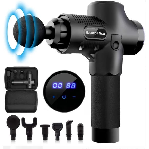 Masajeador Muscular Pistola Gun 30 Velocidades Digital 2500 mAh