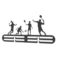 Magideal - Colgador De Exhibición De Medallas, Estante De Almacenamiento De Medallas, Estante De Hierro Para Deportes, Estante De Exhibición De Medallas Deportiv Bádminton