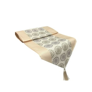 Oem - Mantel Camino De Mesa Tela Beige Diseño 180X38Cm