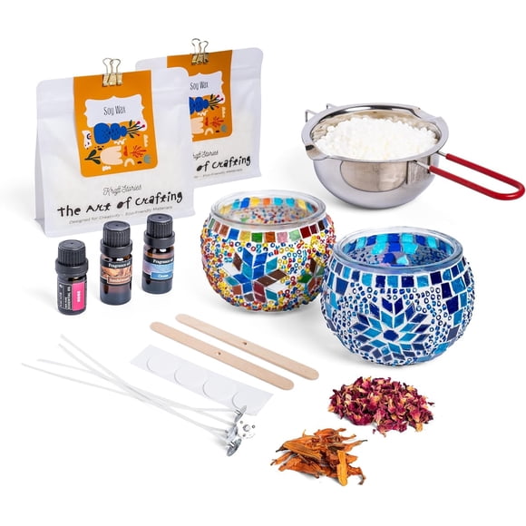 Kit para hacer velas Kraftstories con portavelas de mosaico turco