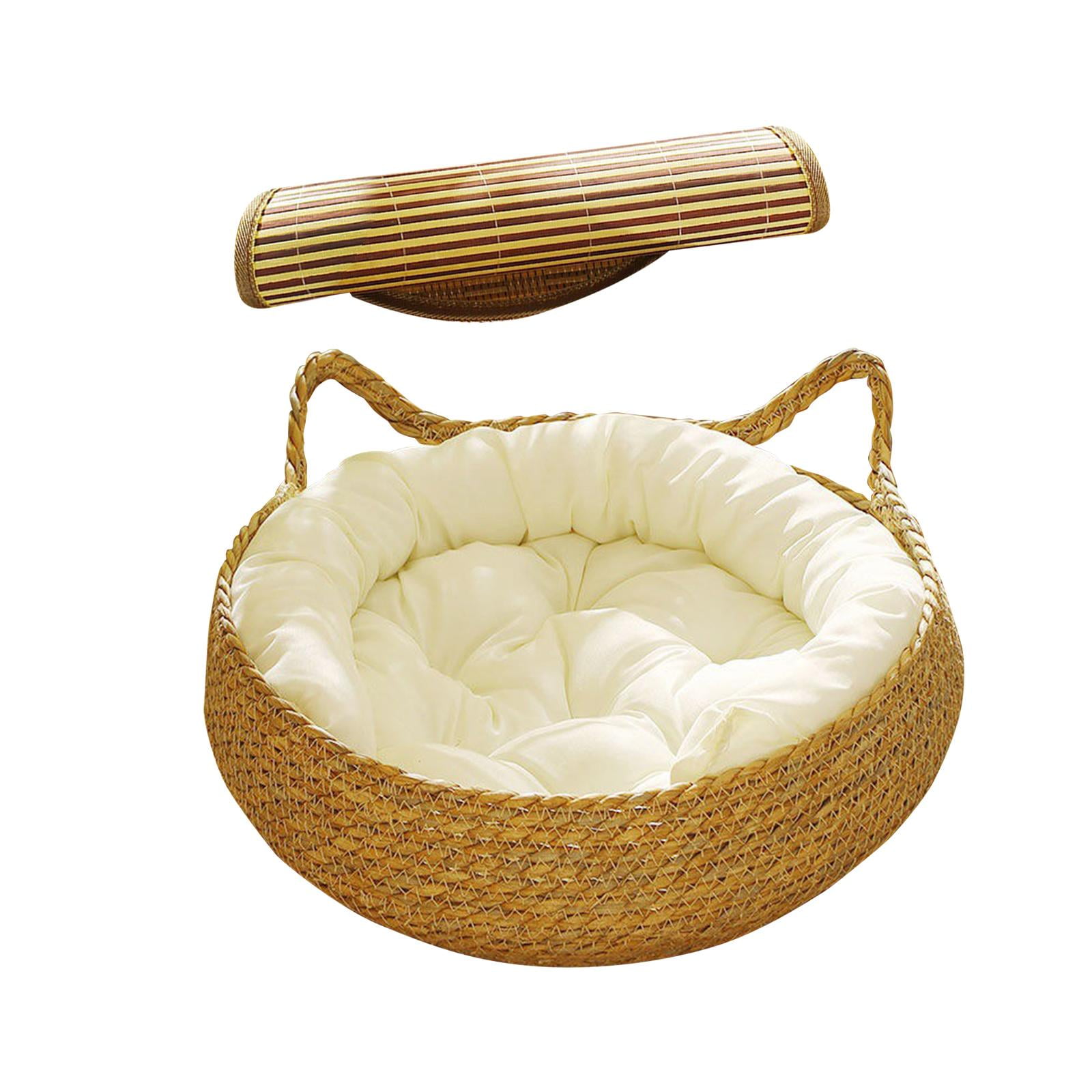 Magideal - Cesta Para Cama Para Gatos, Rascador Para Gatos, Cama Para Perros, Protector De Muebles, Salón Para Gatos, Nido De Verano, Casa Para Gatos, Gatos Gran , Almohada Blanca 3 Almohada Blanca 38x13cm
