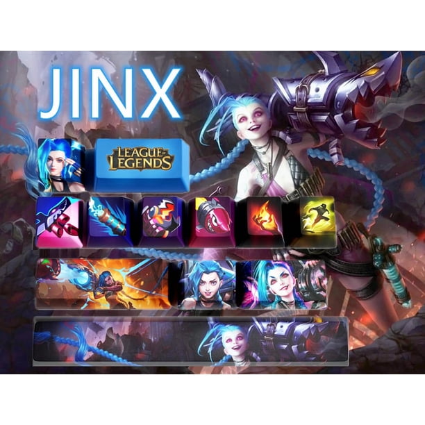Set de keycaps IYTYIR Jinx League of Legends de 12 teclas para MX