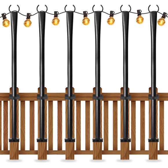 Postes de Luces de Cadena Nexillumi Pack de 6, 152 cm Metálicos