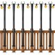thumbnail image 1 of Postes de Luces de Cadena Nexillumi Pack de 6, 152 cm Metálicos, 1 of 8