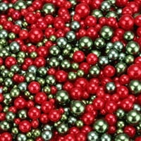 Perla Falsa Uxcell Abs 3-8Mm Rojo/Verde