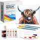thumbnail image 1 of Kit de pintura acrílica DIY Painting4Real Vaca Highland 9 piezas, 1 of 9