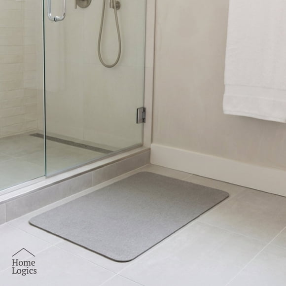 Mat Diatomita Gris Baño 39 x 60 cm Home Logics
