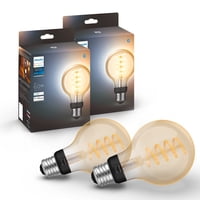 Bombilla Led Philips Hue Smart De 60 W, Filamento G25, 550 Lm, Paquete De 2