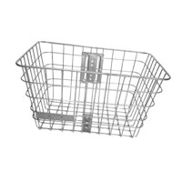 Magideal - Cesta De Bicicleta Eléctrica Decoración Frontal Cesta De Almacenamiento Cesta De Bicicleta De Metal Para Bicicletas De Montaña Bicicletas De Carretera Plata