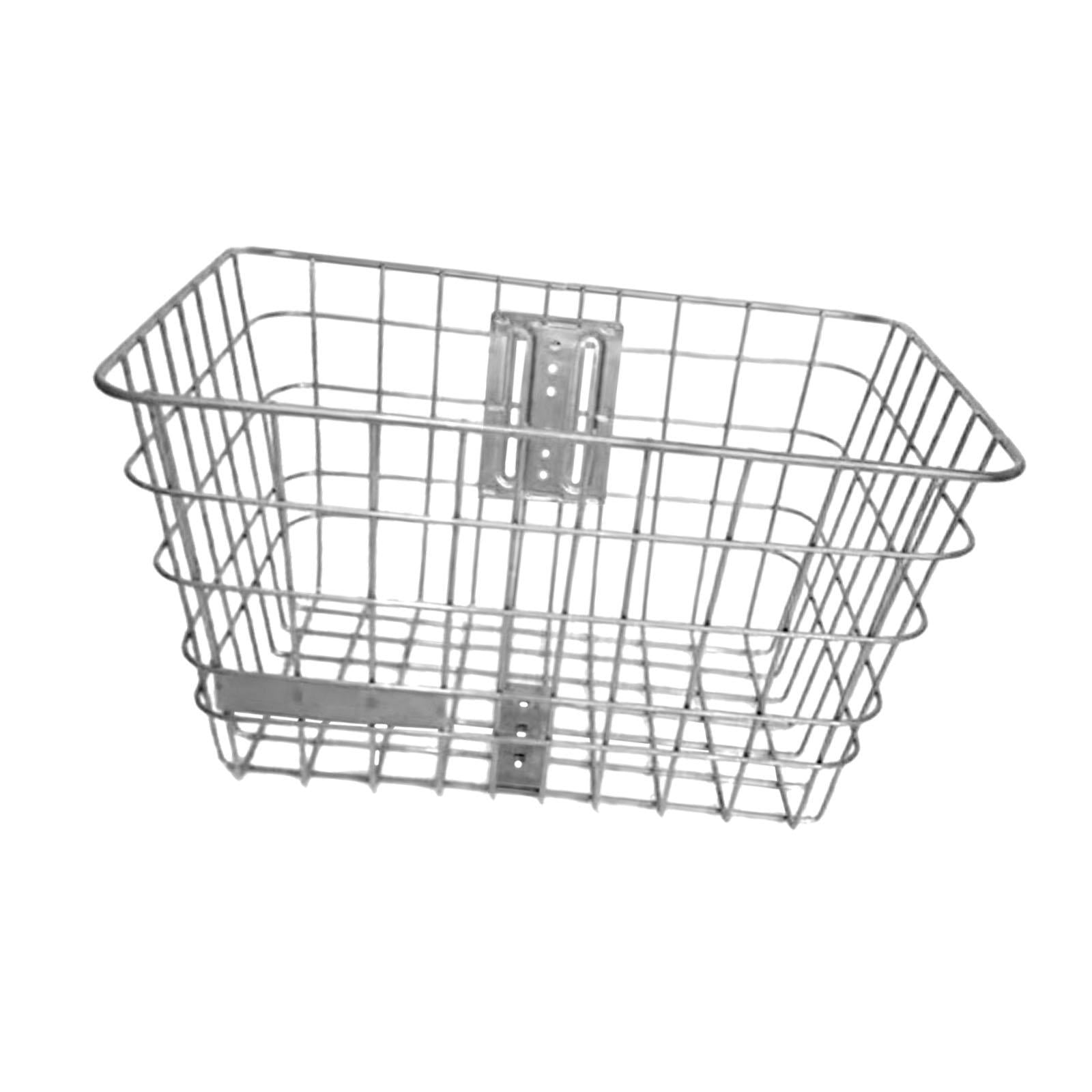 Magideal - Cesta De Bicicleta Eléctrica Decoración Frontal Cesta De Almacenamiento Cesta De Bicicleta De Metal Para Bicicletas De Montaña Bicicletas De Carretera Plata