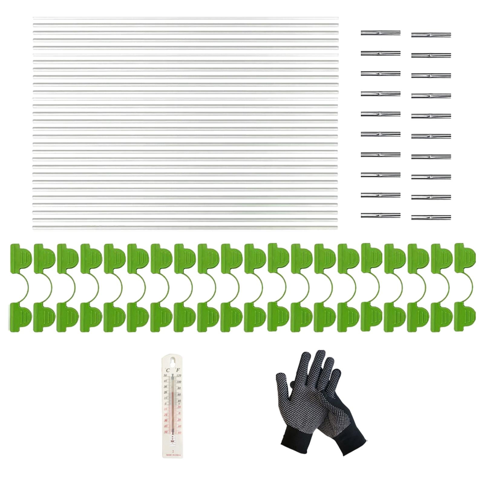 Ioensy - Juego De Aros Para Invernadero, Tiras De Soporte Para Cubierta De Hileras, Camas Elevadas, Red De Jardín, Juego De 30 Aros