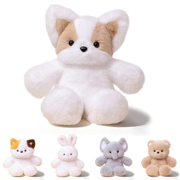 FPYWO Peluche Corgi - 16,5 pulgadas, tierno y abrazable, juguete de peluche de perro suave, regalo ideal para fiestas y cumpleaños, para niñas, niños y bebés