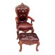 thumbnail image 1 of 2 Piezas De Silla Y Taburete A Escala 1/12, Accesorios De Simulación De Juguete Para El Hogar, Color Marrón Oscuro, 1 of 5