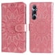 thumbnail image 1 of Funda tipo cartera FOXDOCK para Realme C65 4G , diseño girasol en relieve, cuero PU, cierre magnético, soporte y tarjetero, 1 of 5