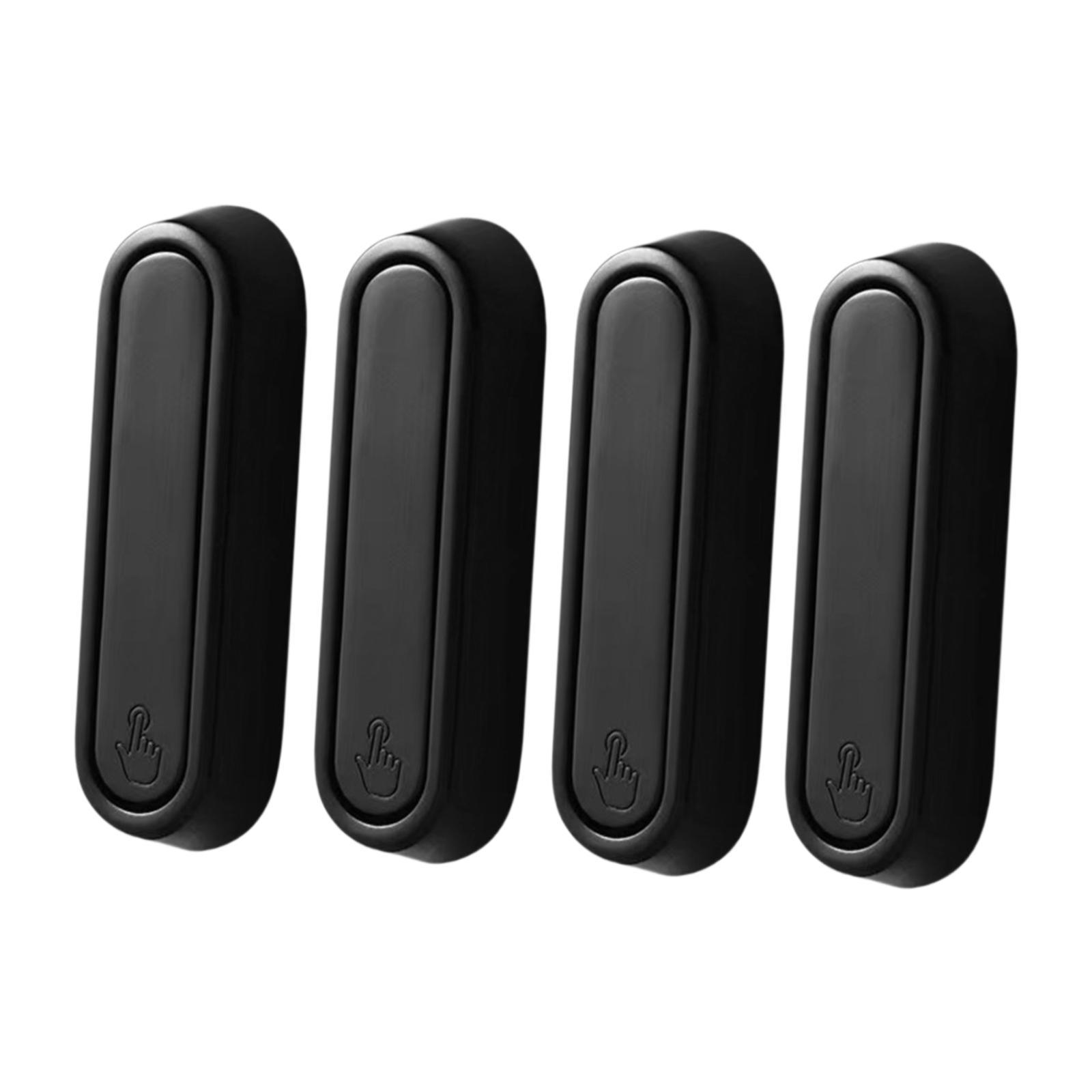 Magideal - 4 Piezas De Metal Plegable Plegable Ganchos De Montaje De Montaje Entradas De Gancho Con Tornillos Resistentes Ensamblaje Sencillo Multifuncional 90 Degree Negro