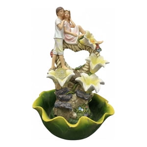 Genérico - Fuente Agua Decorativa Pareja Romántica Adorno Mesa Jhn