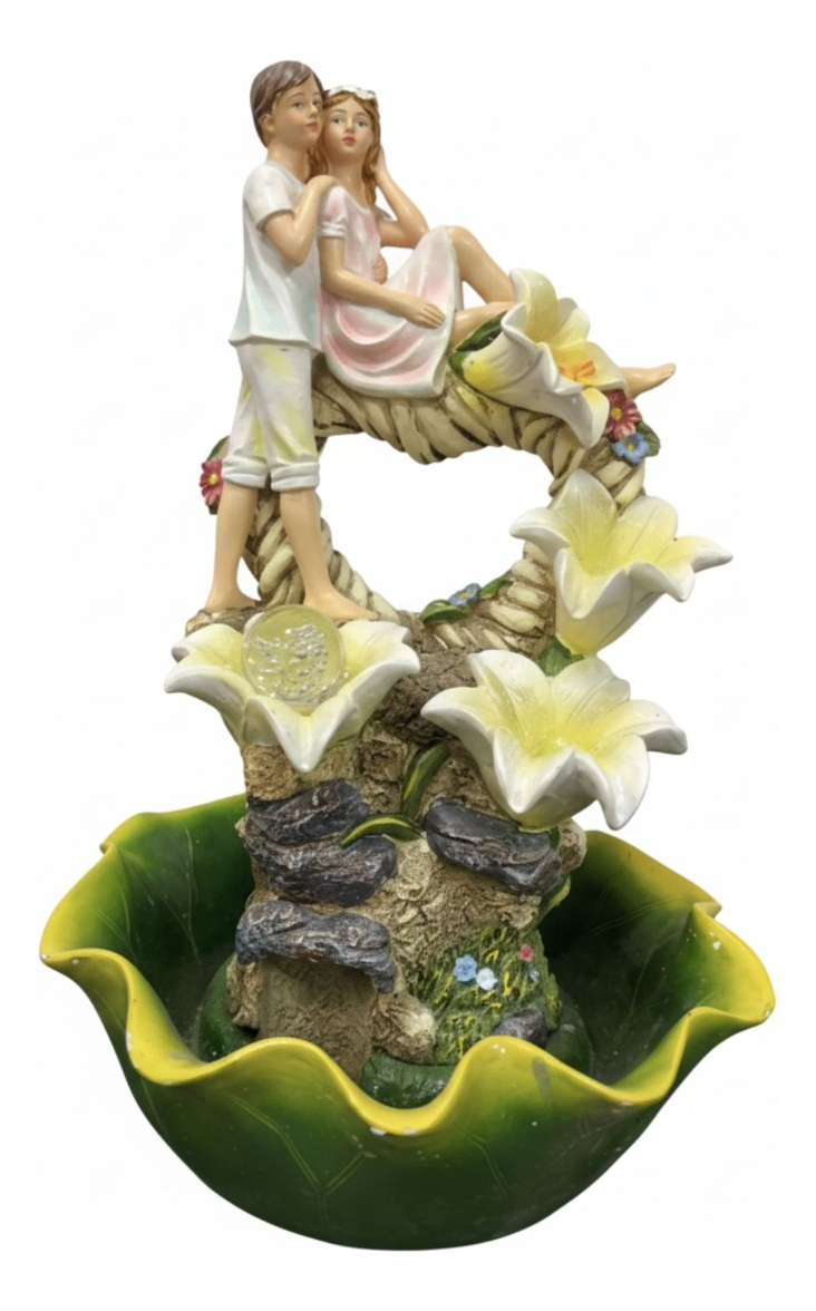 Genérico - Fuente Agua Decorativa Pareja Romántica Adorno Mesa Jhn