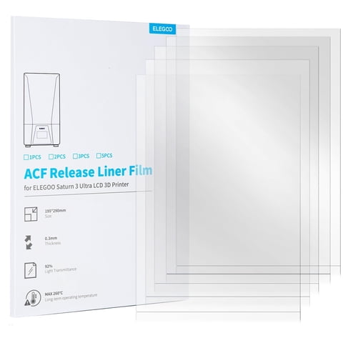 Impresora Acf Release Liner Film Elegoo Saturn 3 Ultra 3D, 5 Unidades