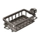 thumbnail image 5 of Estante de almacenamiento para grifo de cocina, cesta cuadrada izquierda con varilla, soporte de esponja fácil de instalar, escurridor para lavabos de negro, 5 of 5