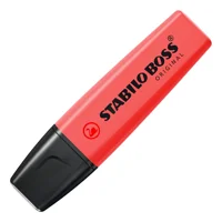 Stabilo Boss Original Destacador Fluorescente Color Rojo.
