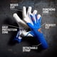 thumbnail image 2 of Guantes de Portero T1TAN Alien Gravity Azul Talla 7, 2 of 7